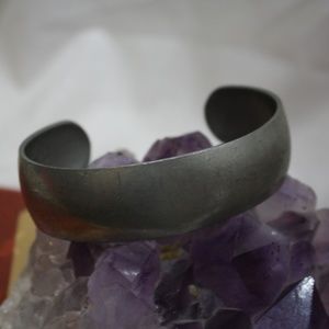 Kirk Pewter Boho Vintage 60s Cuff Bracelet